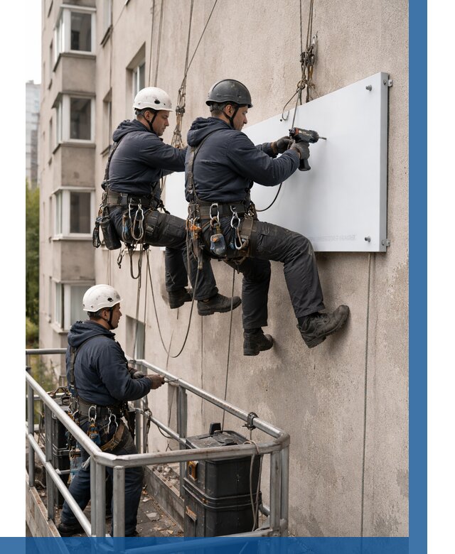 Монтаж табличек и указателей в Темрюке от 3603 р. | ВЫСОТНИК-Тмр