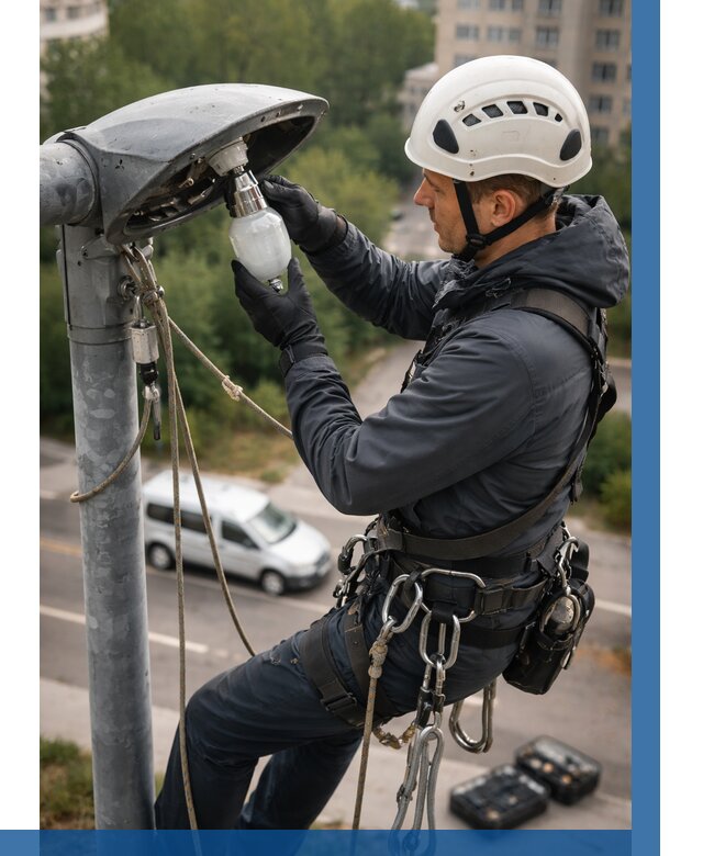 Замена ламп на высоте в Темрюке от 2573 р. | ВЫСОТНИК-Тмр