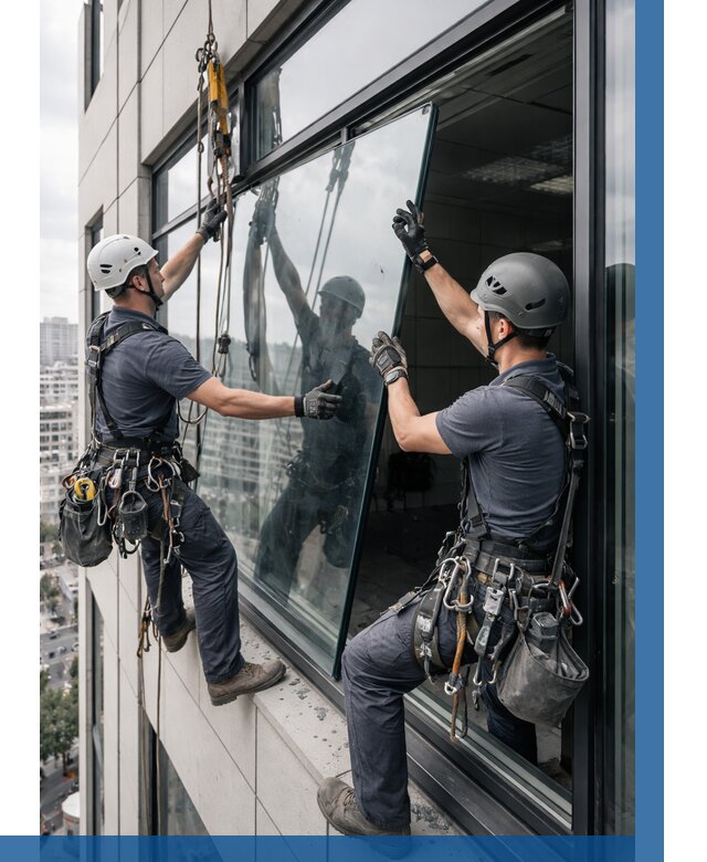 Замена стеклопакетов на высоте в Темрюке от 5661 р. | ВЫСОТНИК-Тмр