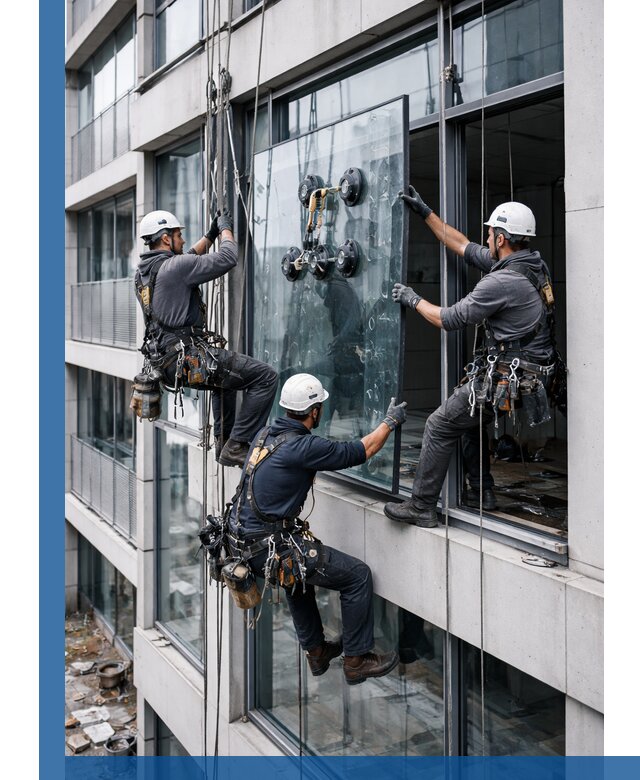 Фасадное остекление и монтаж витражей зданий в Темрюке под ключ