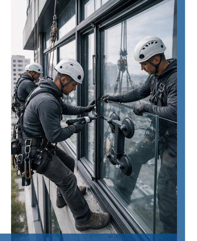 Витражное остекление зданий в Темрюке от 3603 р. | ВЫСОТНИК-Тмр