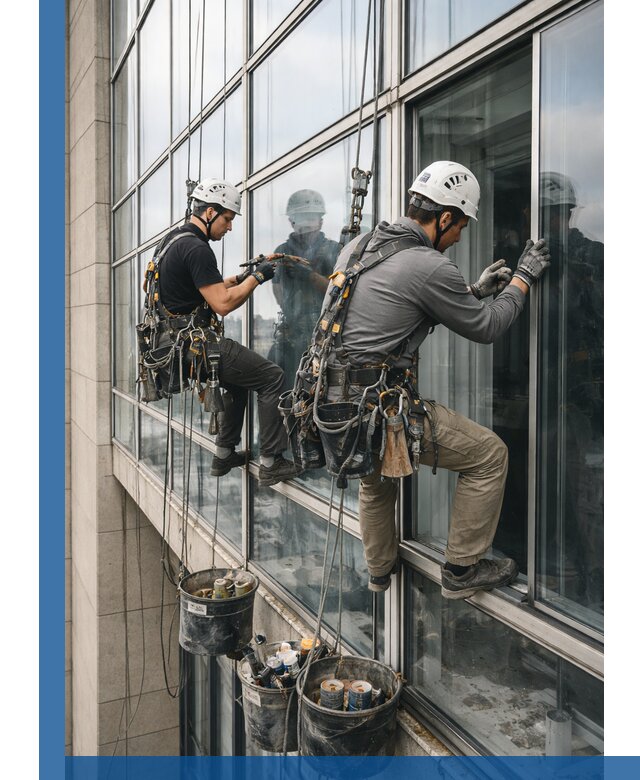 Ремонт витражных конструкций и фасадного остекления в Темрюке