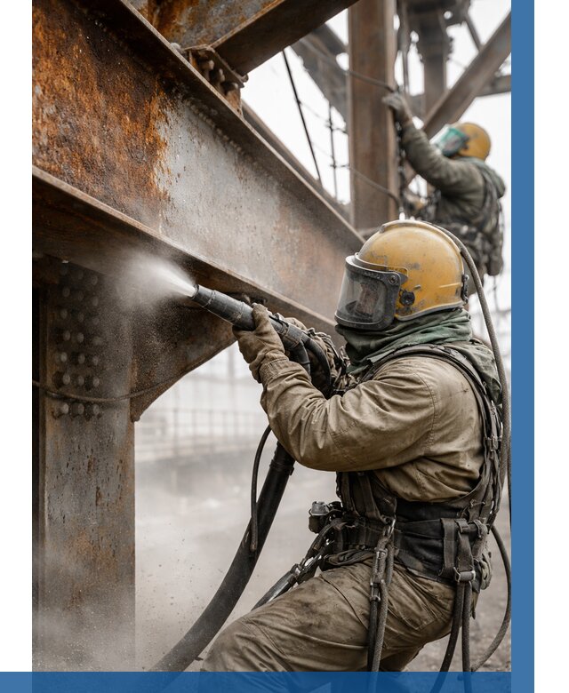 Пескоструйная очистка металлоконструкций в Темрюке по 618 р.  ВЫСОТНИК-Тмр