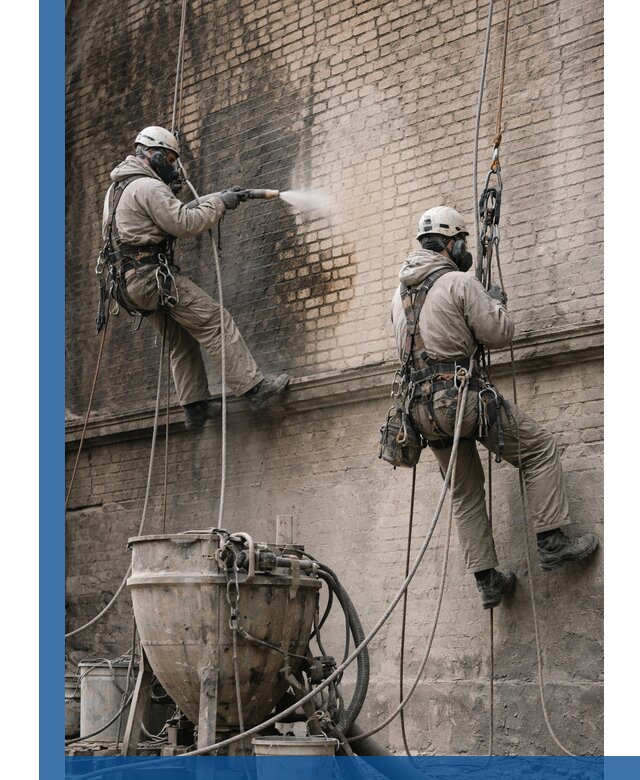 Пескоструйная очистка фасадов в Темрюке профессионально