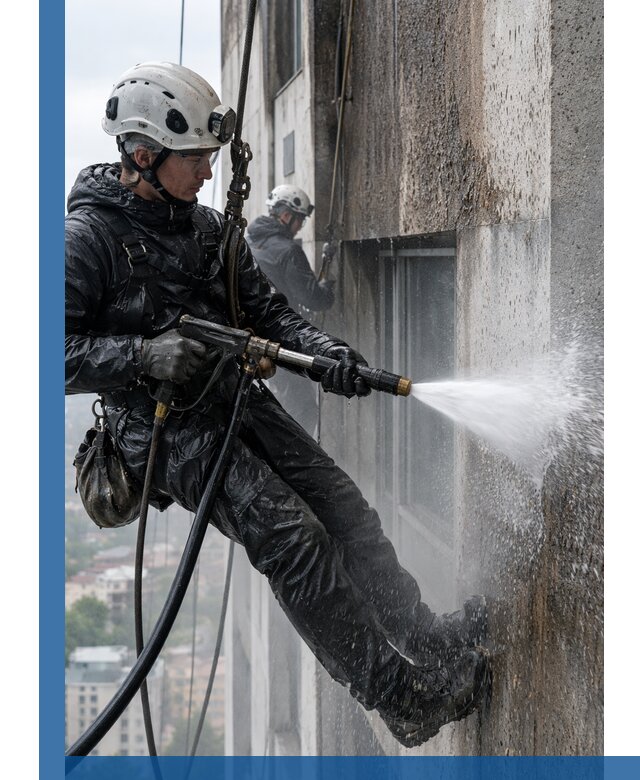 Гидроструйная очистка фасадов и конструкций в Темрюке