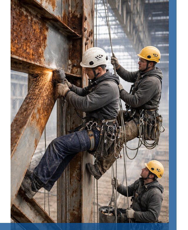 Зачистка металла от ржавчины в Темрюке от 360 р. | ВЫСОТНИК-Тмр