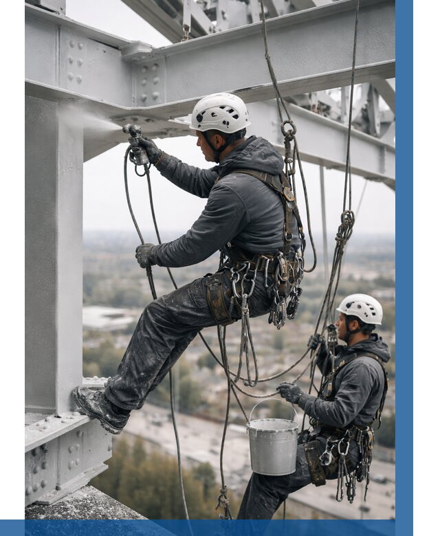 Покраска металлоконструкций на высоте в Темрюке 360 р |ВЫСОТНИК-Тмр