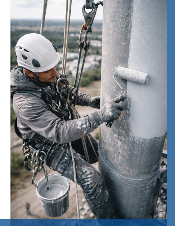 Покраска мачт связи под ключ в Темрюке от 875 р. | ВЫСОТНИК-Тмр