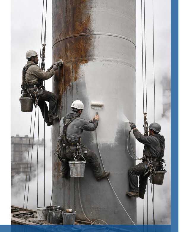 Покраска дымовых труб в Темрюке от 8749 р. | ВЫСОТНИК-Тмр