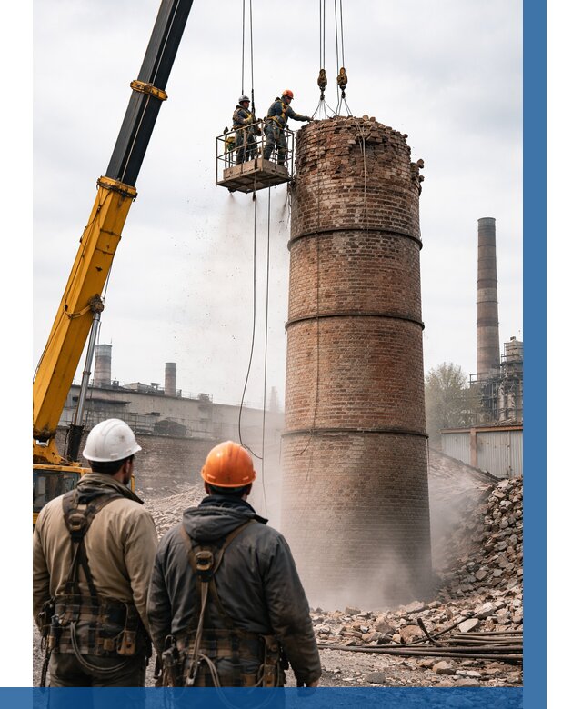 Демонтаж дымовой трубы в Темрюке от 92637 р. | ВЫСОТНИК-Тмр, смета