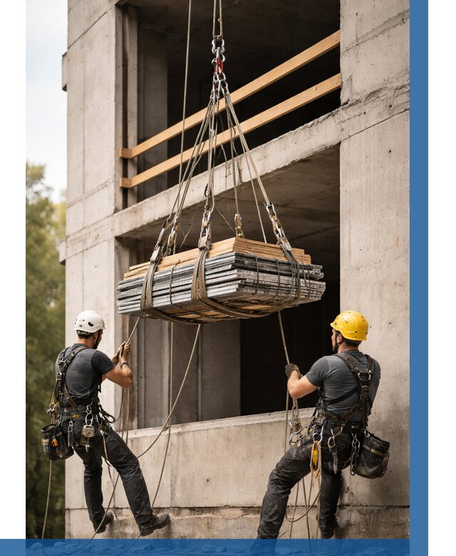 Подъем материала на этаж веревками в Темрюке от 1544 р. | ВЫСОТНИК-Тмр