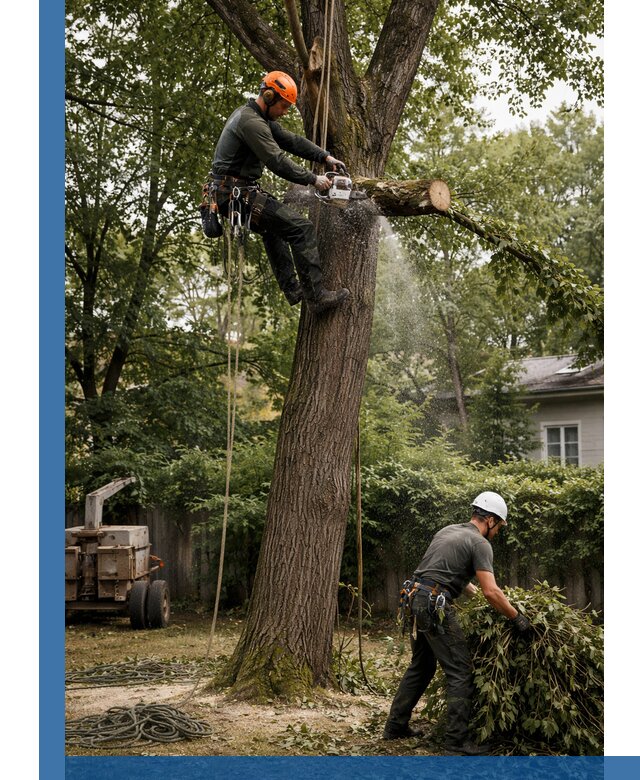 Кронирование деревьев в Темрюке, безопасная высотная обрезка
