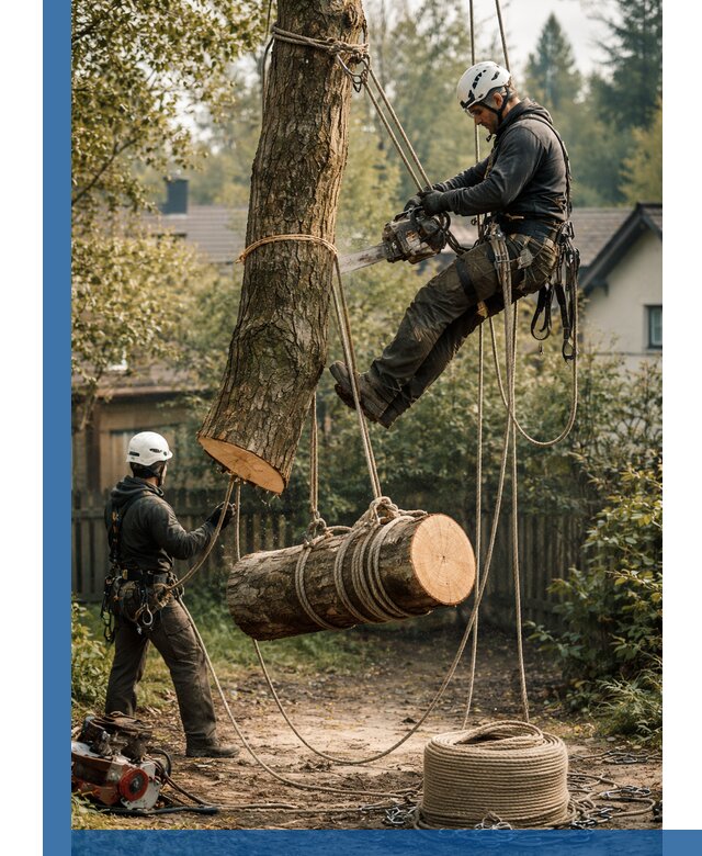 Валка деревьев частями в Темрюке, безопасно и аккуратно