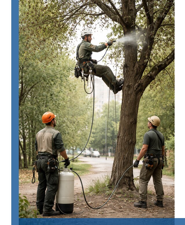 Обработка деревьев от вредителей в Темрюке профессиональная защита