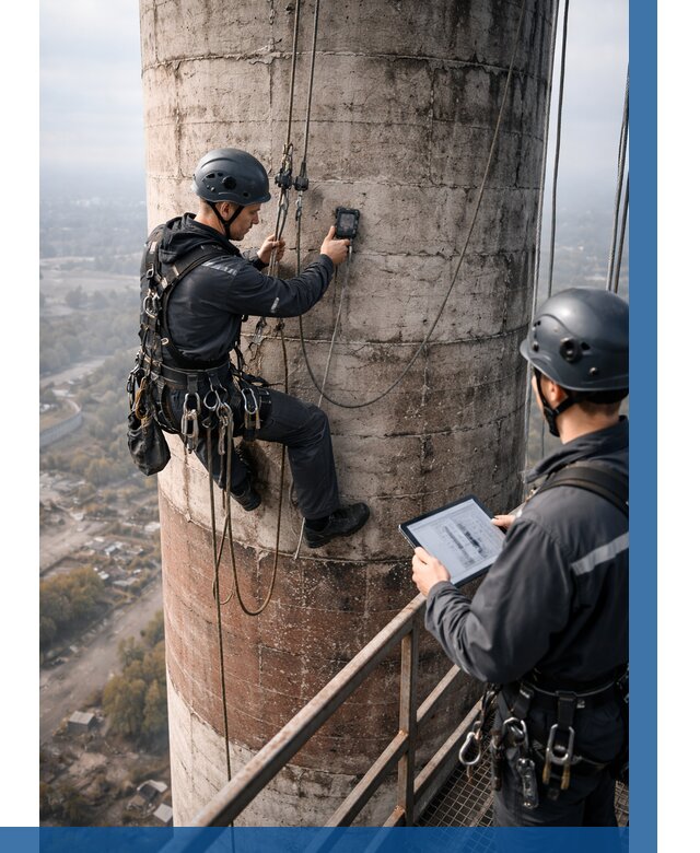Обследование дымовой трубы в Темрюке от 8234 р. | ВЫСОТНИК-Тмр