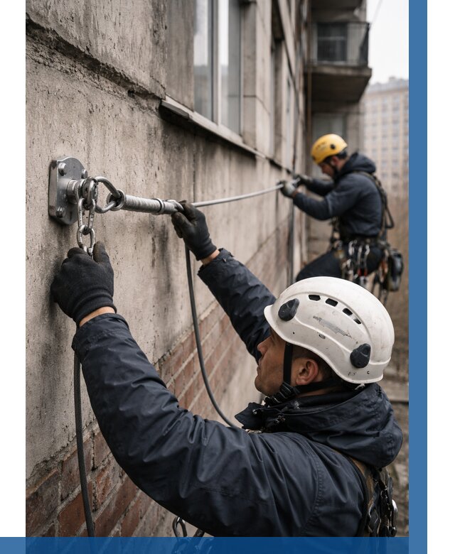 Монтаж анкерных линий в Темрюке от 3088 р. | ВЫСОТНИК-Тмр