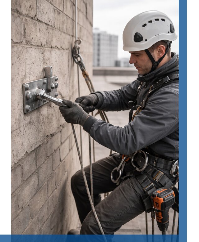 Установка анкерных точек в Темрюке от 3603 р. | ВЫСОТНИК-Тмр