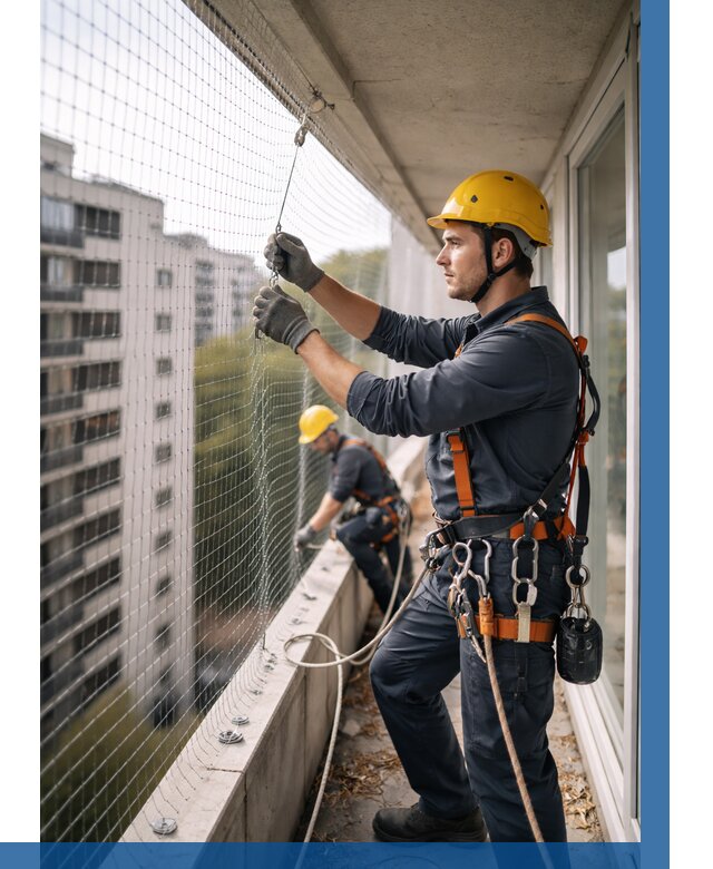 Монтаж сетки от птиц в Темрюке от 4632 р. | ВЫСОТНИК-Тмр