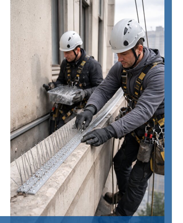 Установка шипов от птиц в Темрюке от 875 р. | ВЫСОТНИК-Тмр